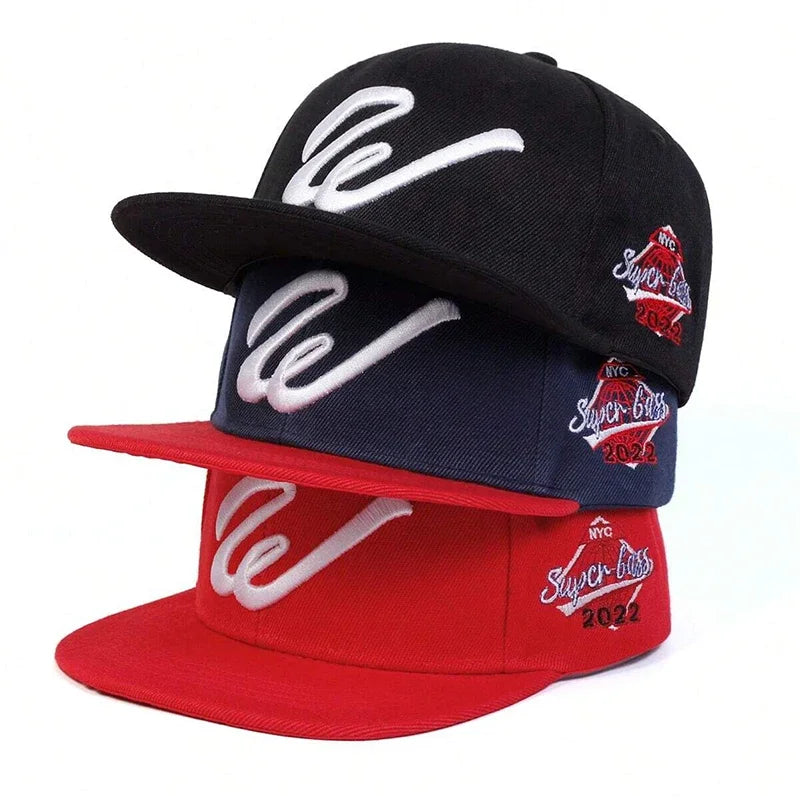 W Letter Embroidered Baseball Cap