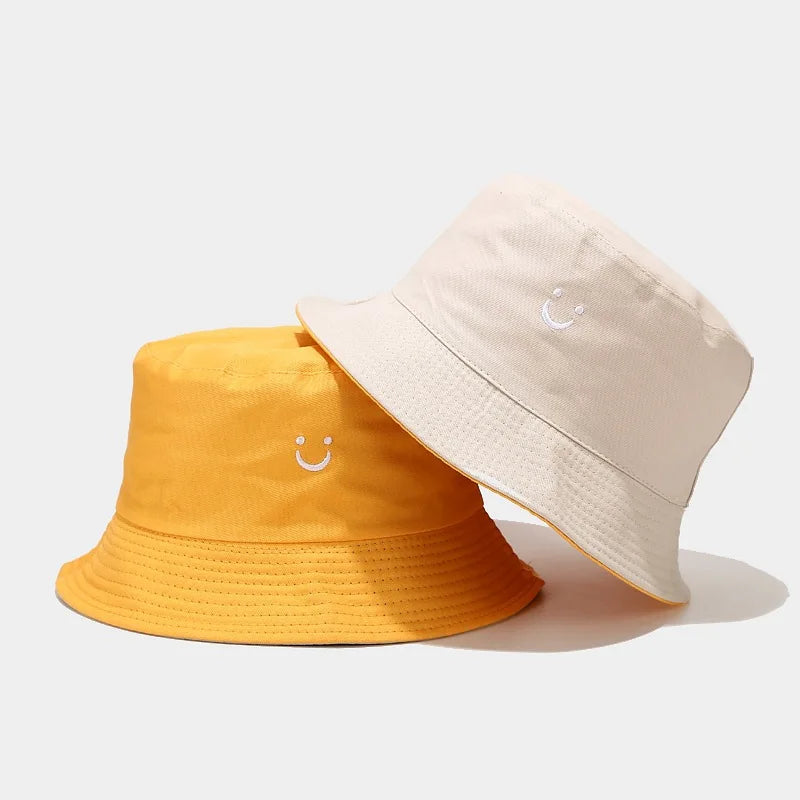 Unisex Double-Sided Smile Face Fisherman Hat