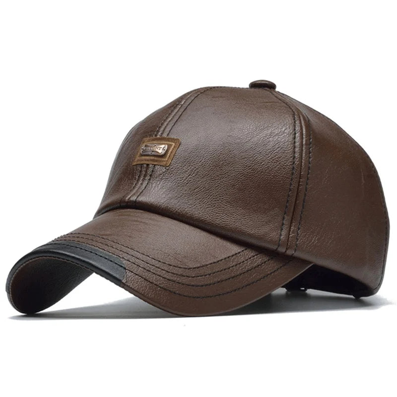 Leather Hip Hop Snapback Cap