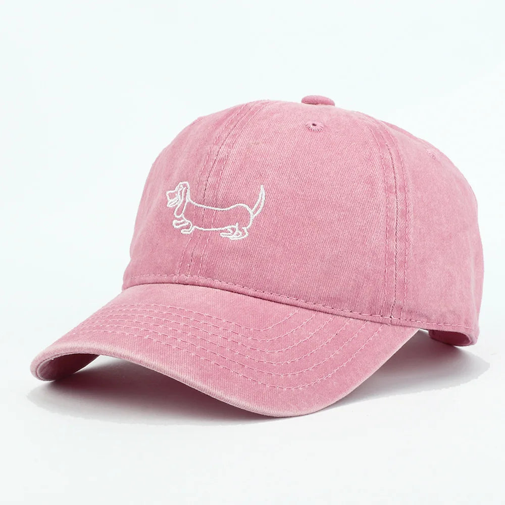 Unisex Dog Patterned Embroidered Baseball Cap