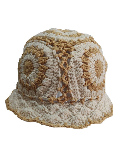Handmade Crochet Hollow Korean Fashion Bucket Hat