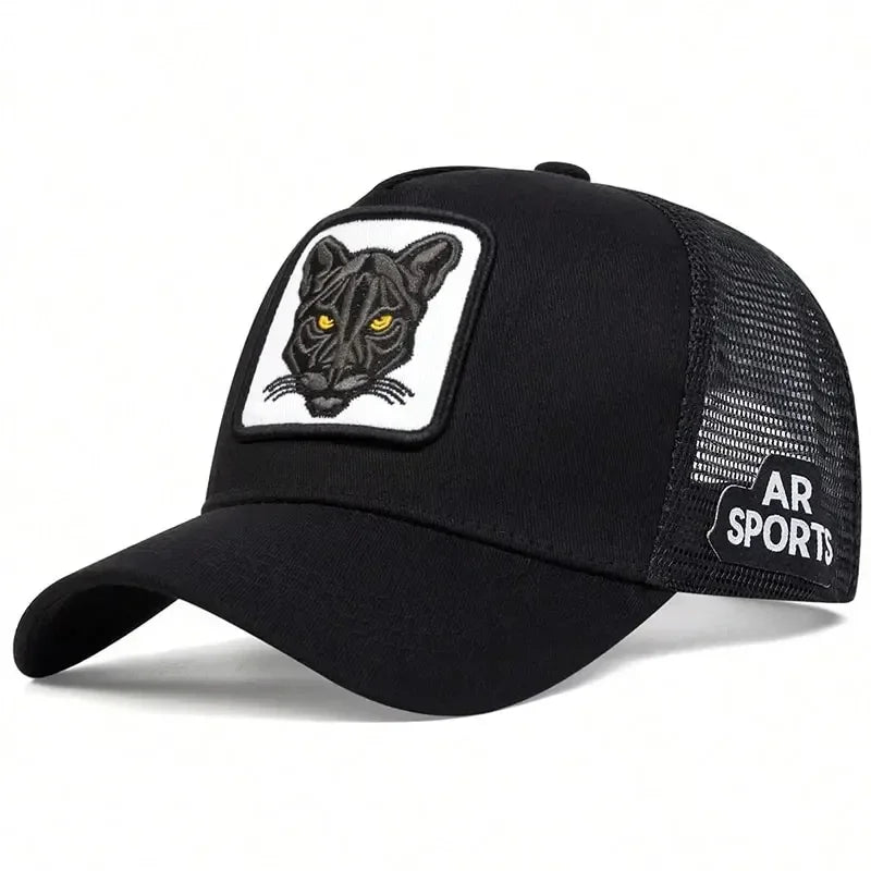 Animal Embroidered Rooster Mesh Baseball Cap