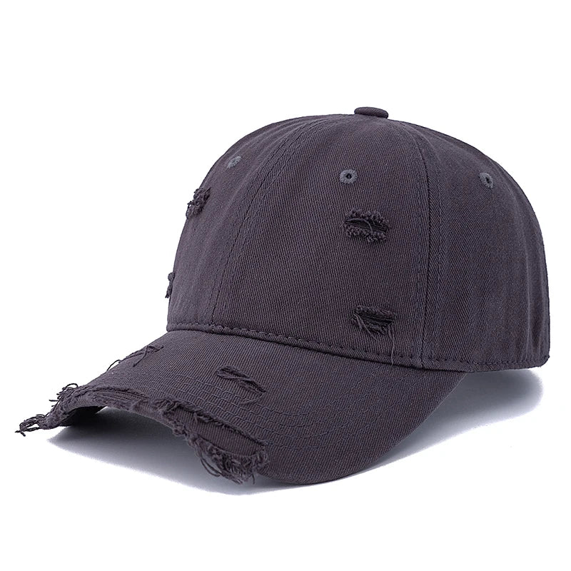 Washed Cotton Retro Distressed Baseball Cap