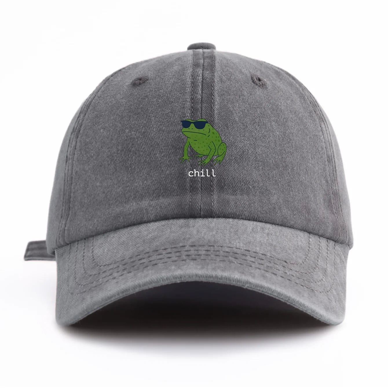 Chill Print Minimalist Retro Washed Baseball Cap