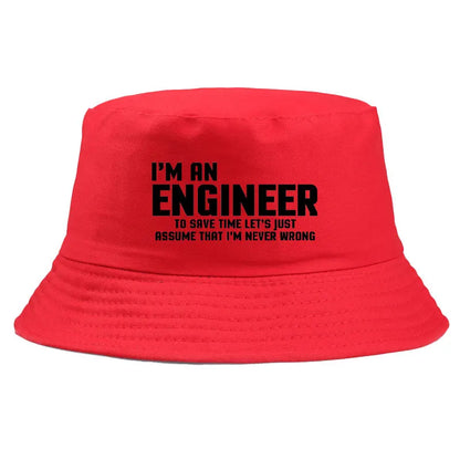 I Am Engineer Funny Cotton Bucket Hat