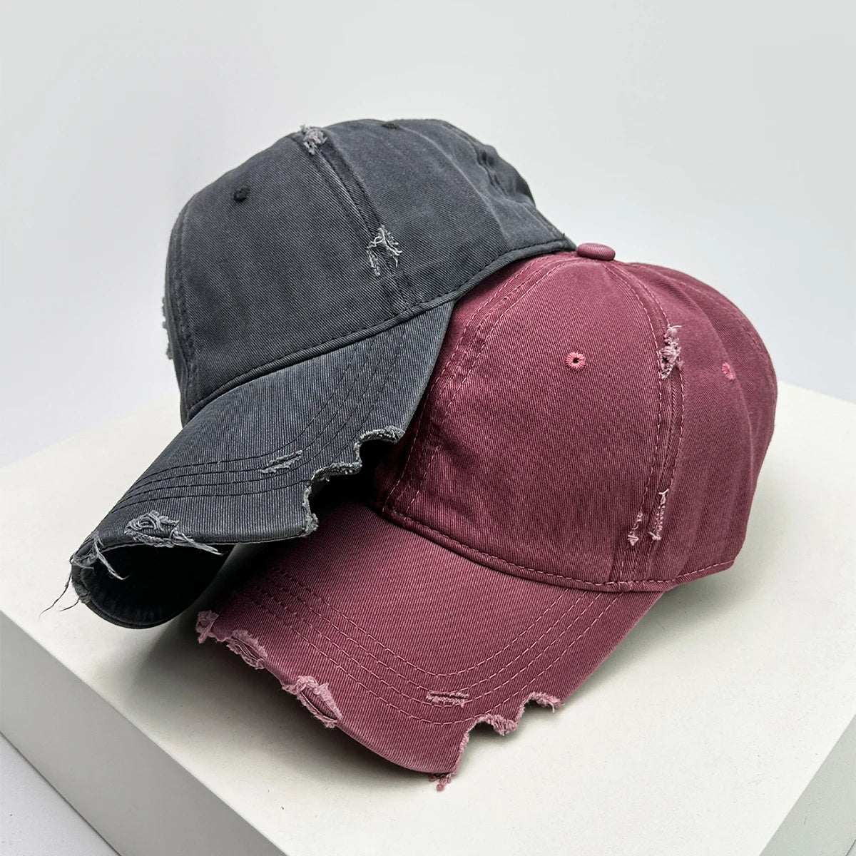 Unisex Notch Solid Baseball Cap