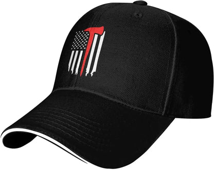 Thin Red Line Firefighter Flag Baseball Cap