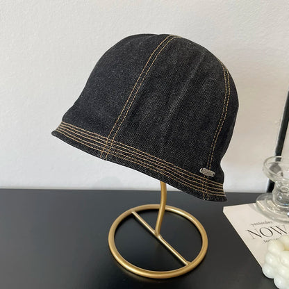Japanese Retro Denim Summer Bucket Hat