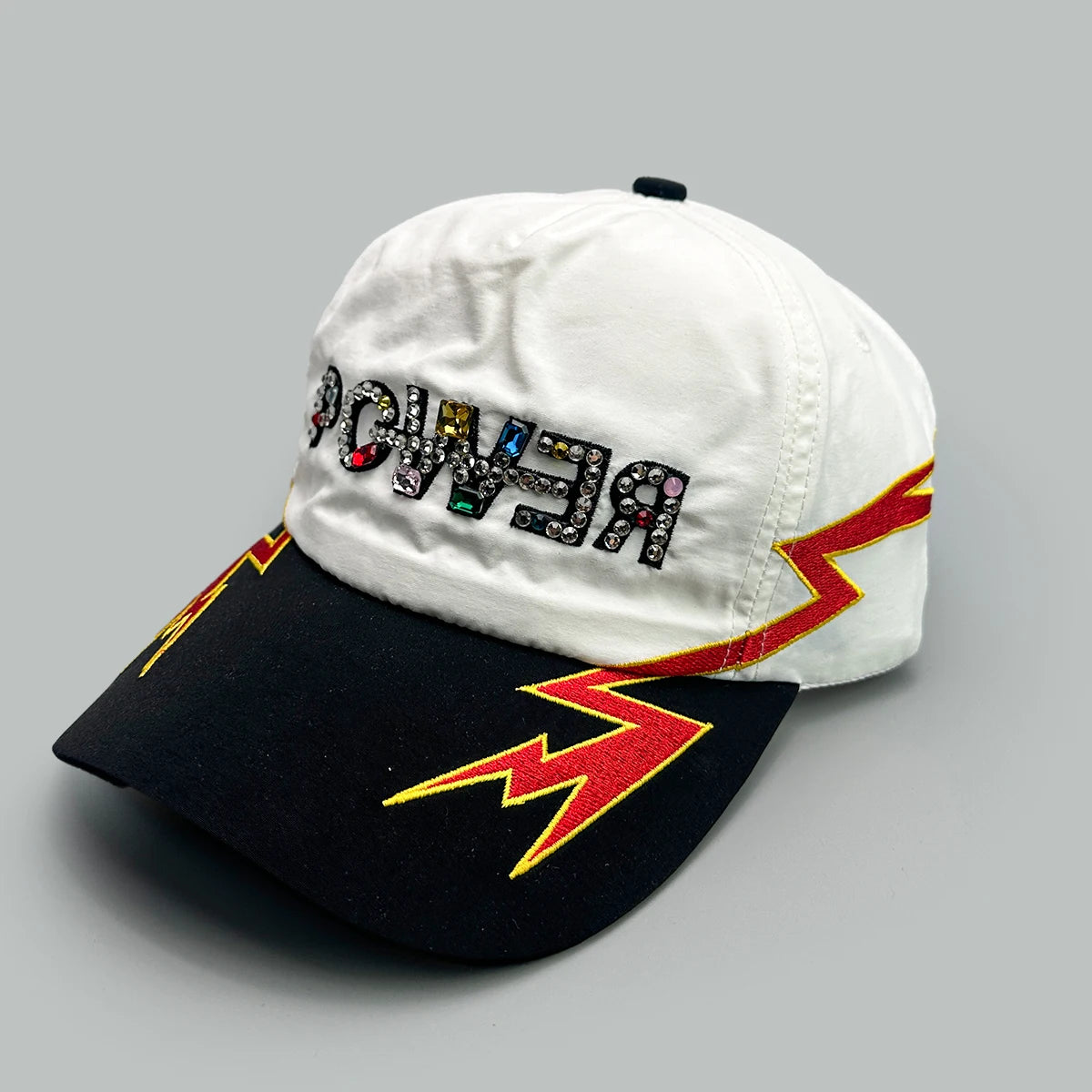 Flash Lightning Diamond Embroidery Baseball Cap