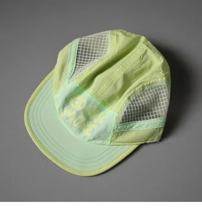 Summer Contrasting Color Quick Dry Mesh Snapback Cap