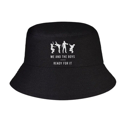 Me And The Boys Distressed Text Winter Bucket Hat