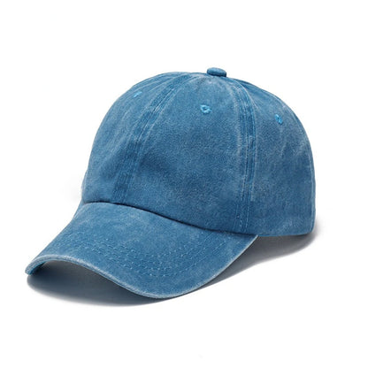 Solid Washed Denim Vintage Baseball Cap