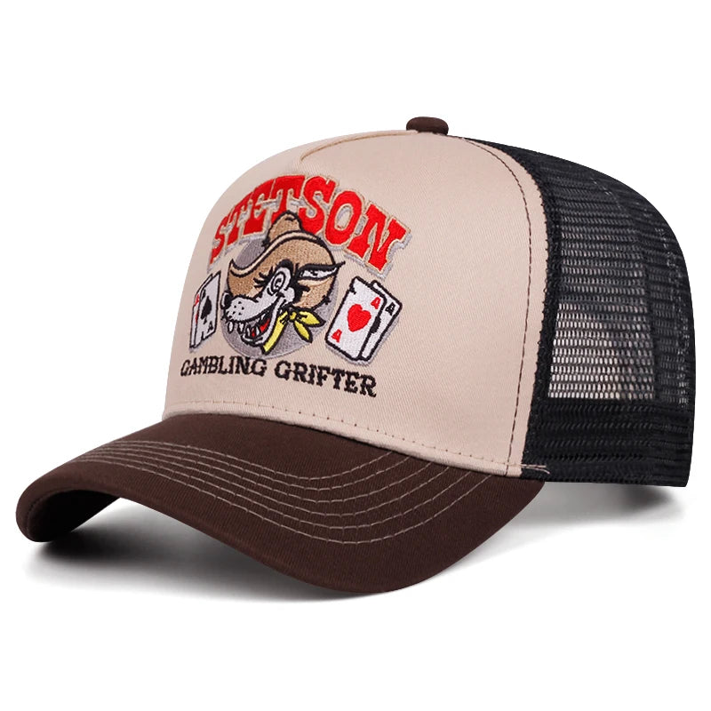 2025 Stetson Wolf Head Mesh Baseball Cap