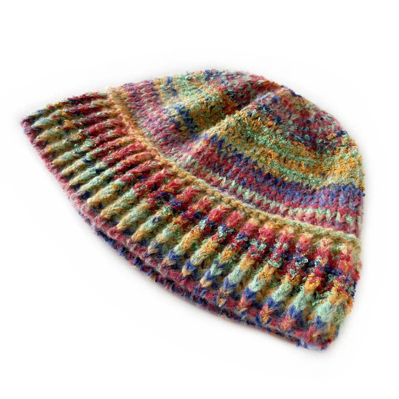 Vintage Wool Acrylic Winter Bucket Hat