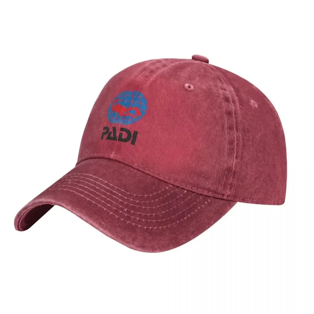 Scuba Diver PADI Washed Vintage Baseball Cap