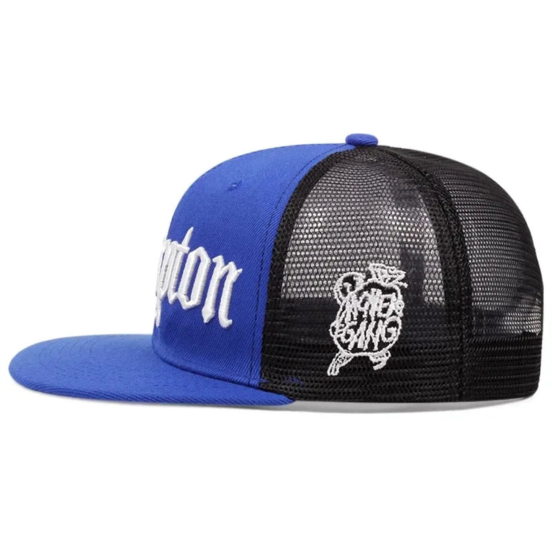 Unisex Compton Mesh Breathable Hip Hop Snapback Cap