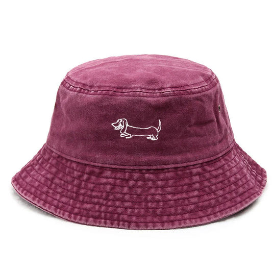 Cute Cotton Washed Vintage Pet Pattern Bucket Hat