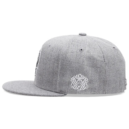 3D Eye Embroidered Flat Brim Hip Hop Cap