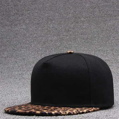Leopard Print Snapback Cap