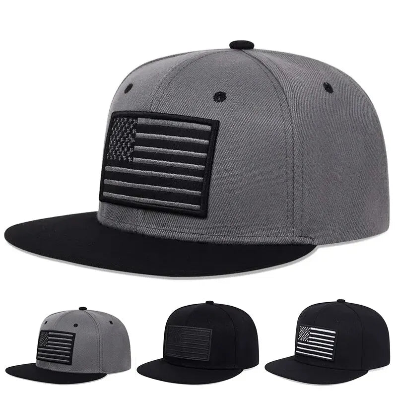 American Flag Embroidered Hip Hop Baseball Hat