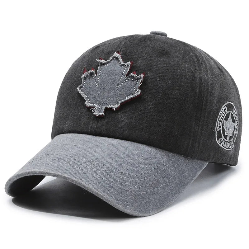 Maple Leaf Retro Washed Baseball Cap
