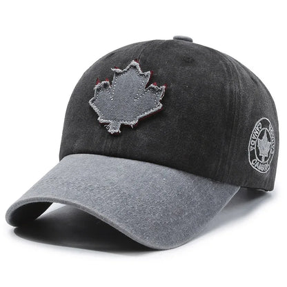 Maple Leaf Retro Washed Baseball Cap