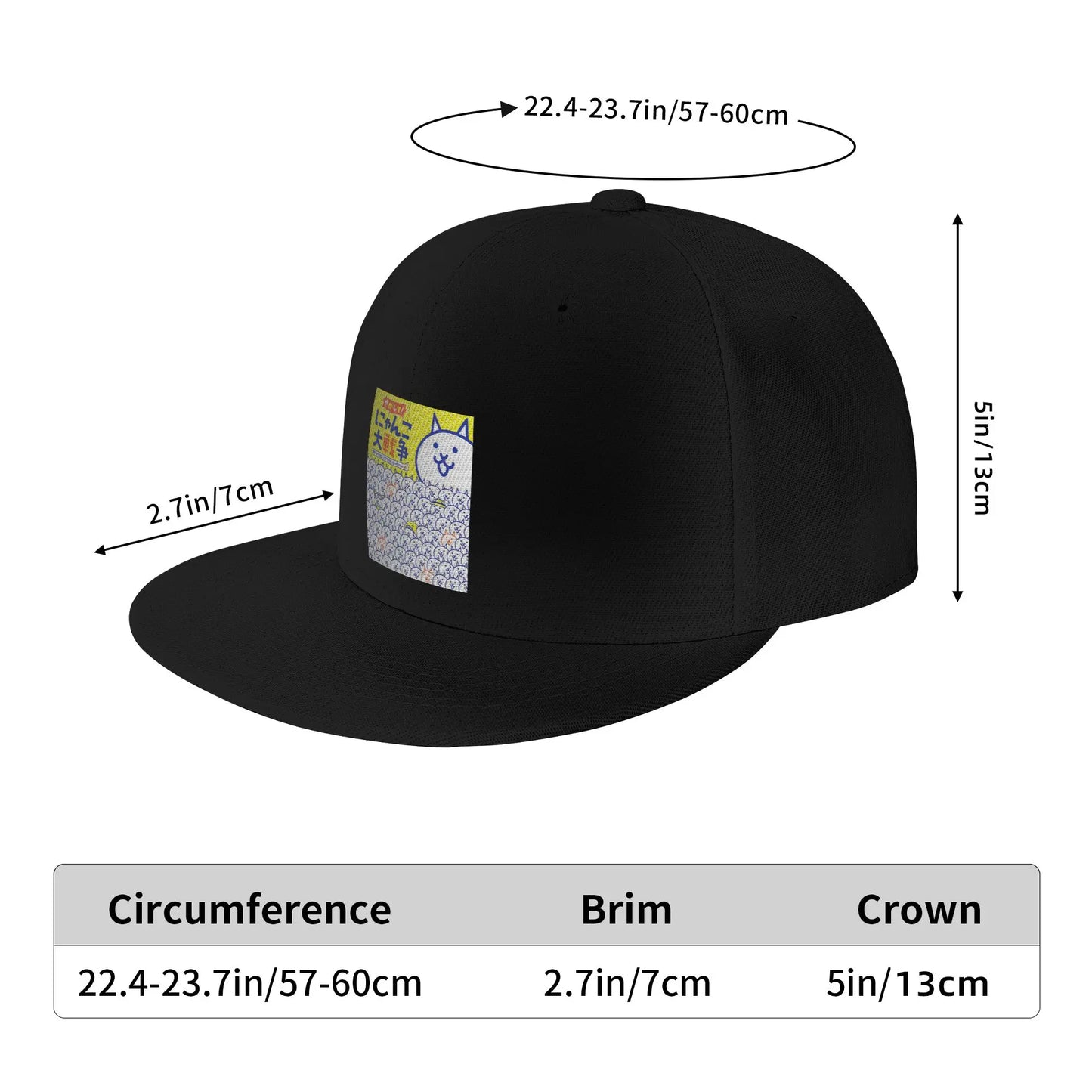 Battle Cats Cartoon Graphic Casual Snapback Cap