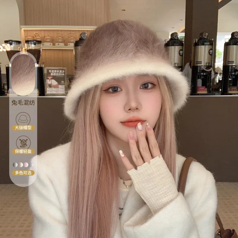 Women's Oversized Sherpa Winter Bucket Hat