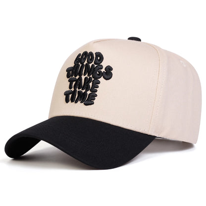 Unisex GOOD THINGS TAKE TIME Embroidery Baseball Caps