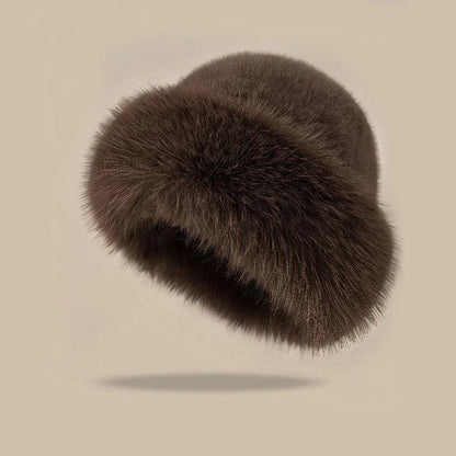 Fluffy Fur Winter Plush Bucket Hat