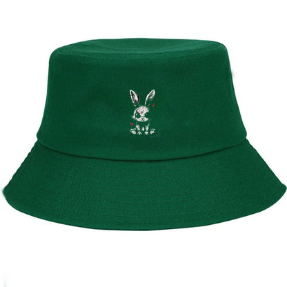 Graffiti Rabbit Street Style Breathable Sun Protection Bucket Hat