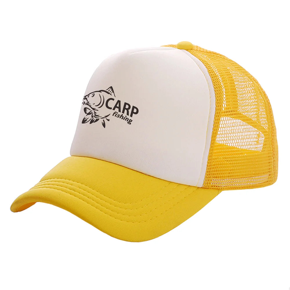 Funny Carp Fishing Trucker Baseball Cap