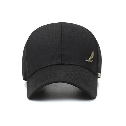 Breathable Wheat Ear Copper Label Baseball Cap
