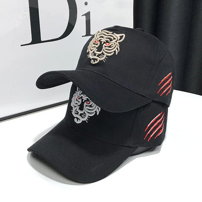 Unisex Tiger Embroidered Hip Hop Baseball Cap