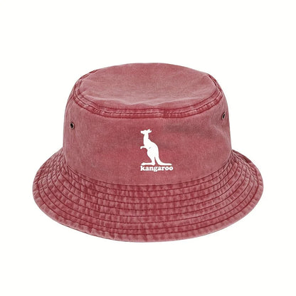 Creative Kangaroo Pattern Travel Outdoor Bucket Hat