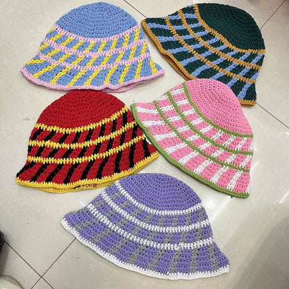 Japanese Handmade Knitted Sunscreen Travel Bucket Hat