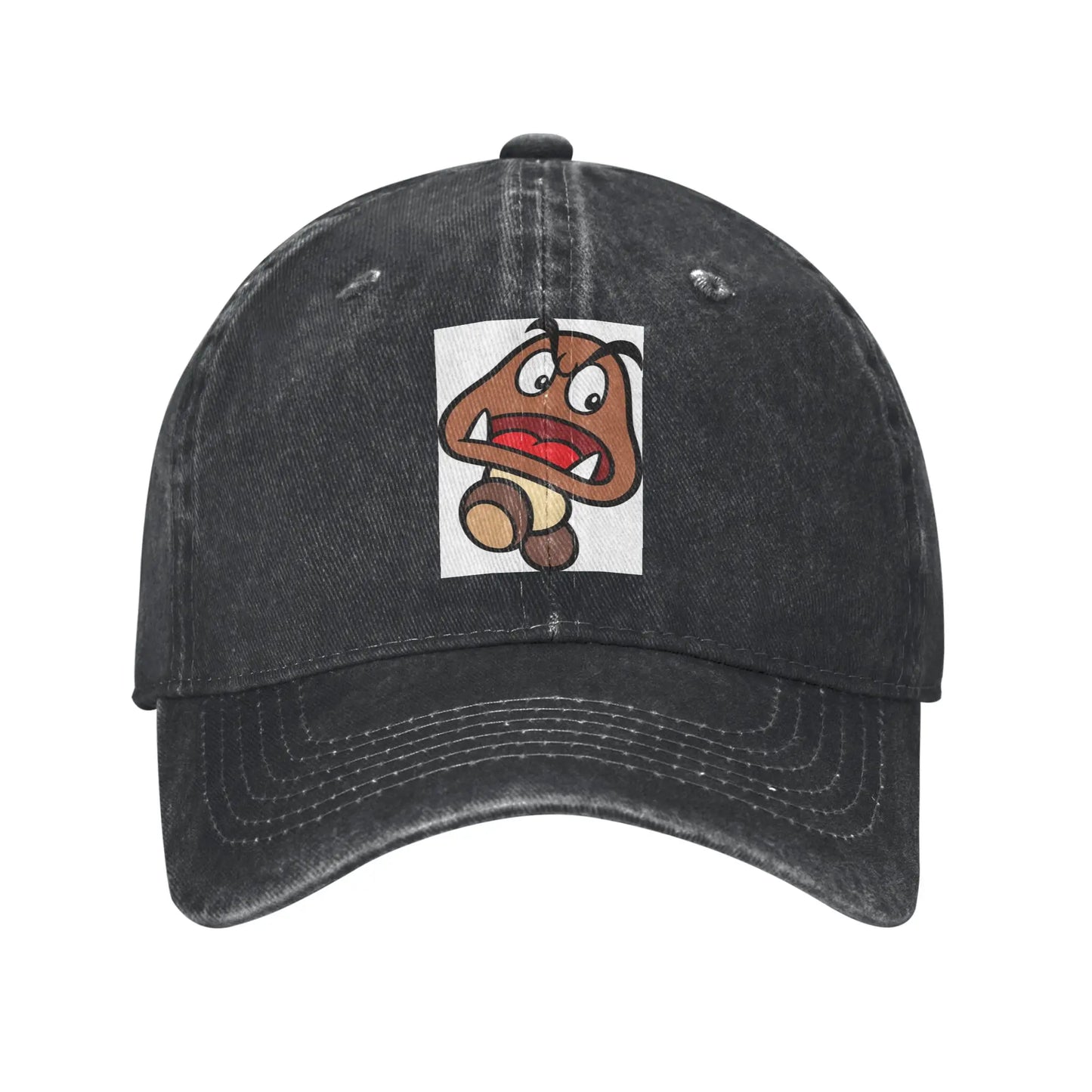 Cartoon Game Goomba Face Adjustable Baseball Cap