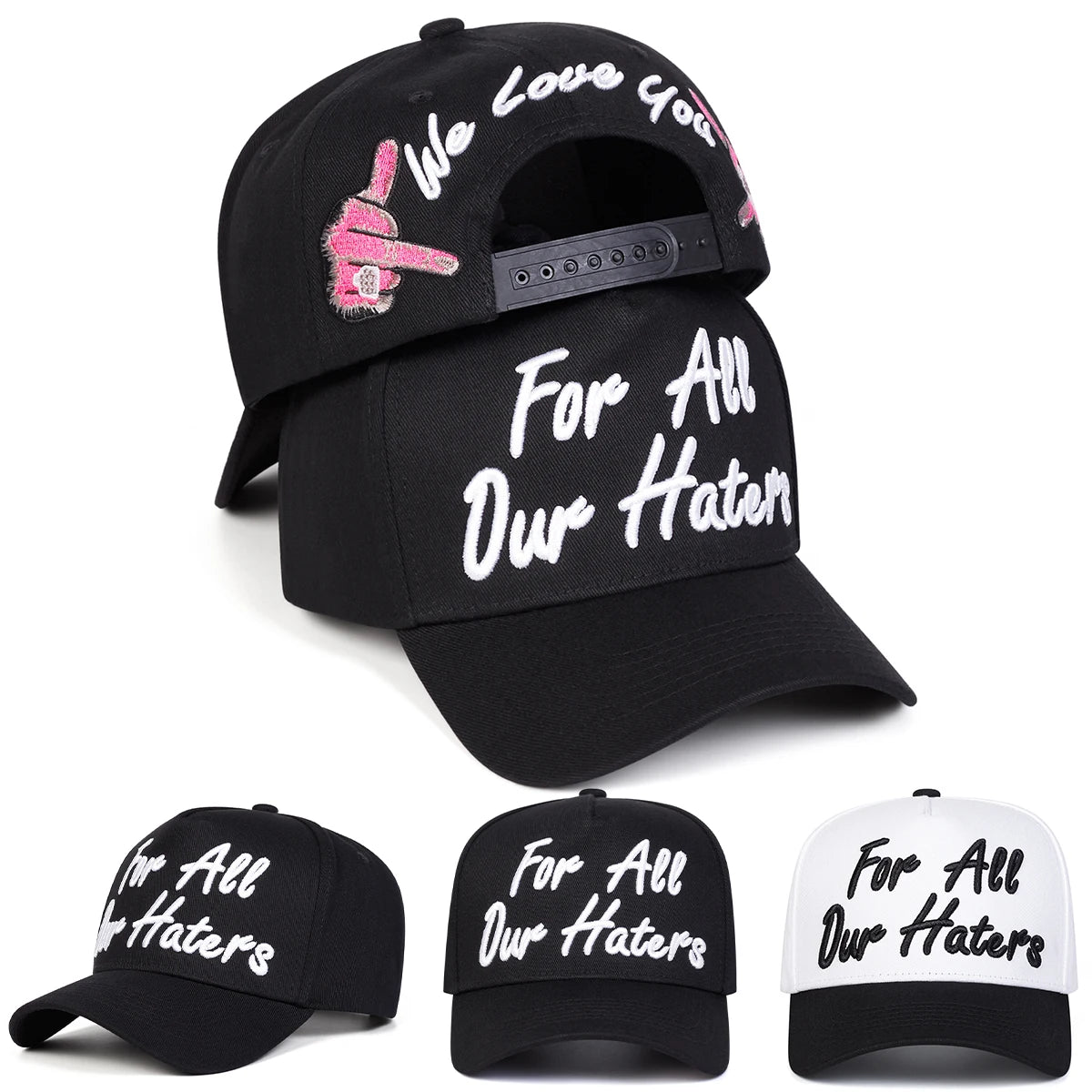 Unisex For All Our Haters Embroidered Baseball Cap