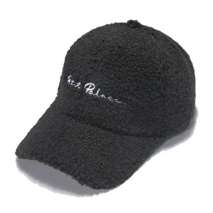 Unisex Korean Style Plush Winter Baseball Cap