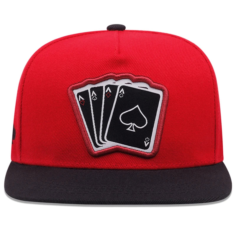 Poker A Four Flat-Brim Mesh Snapback