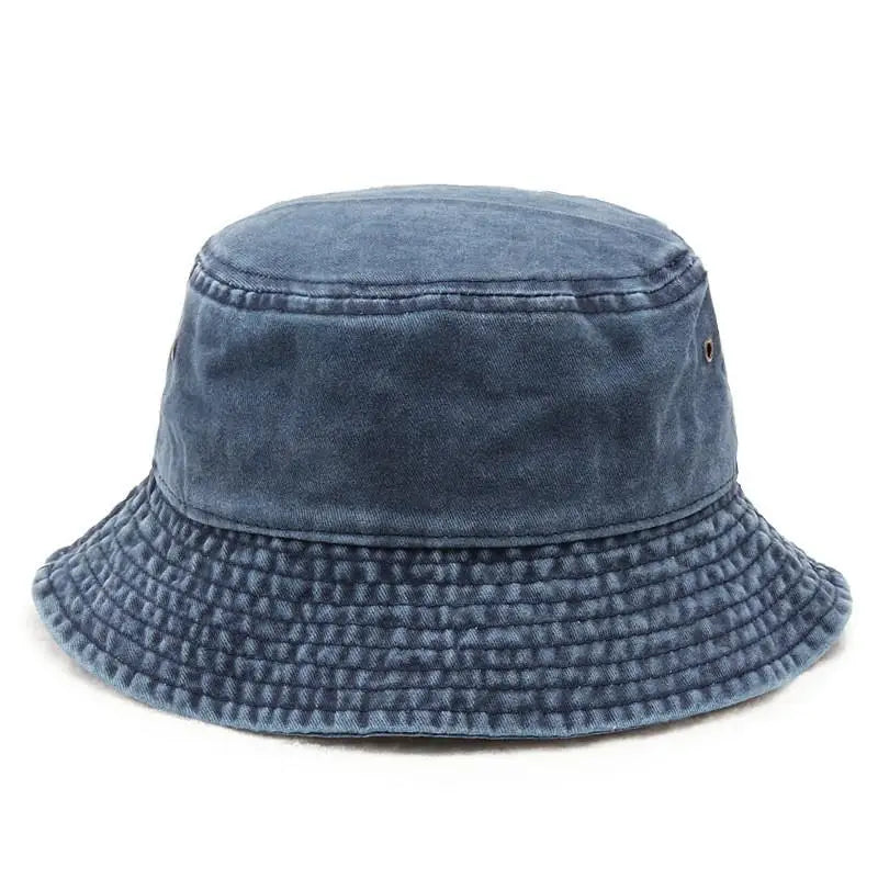 Vintage Washed Denim Foldable Bucket Hat