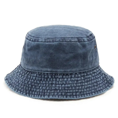 Vintage Washed Denim Foldable Bucket Hat