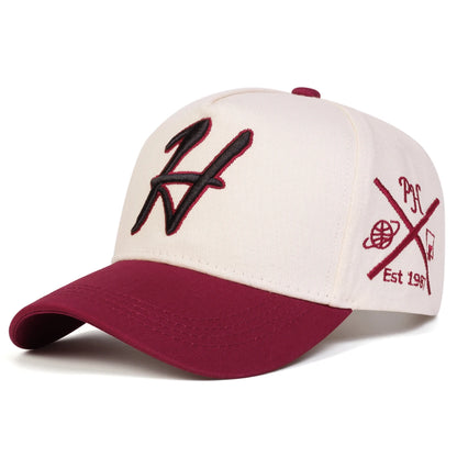 Unisex H Letter Embroidered Baseball Caps