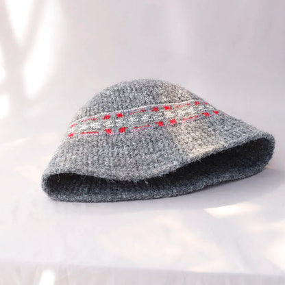 Vintage Wool Foldable Winter Bucket Hat