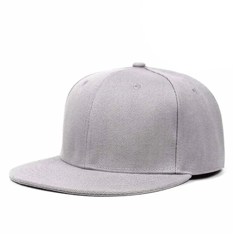 Unisex Solid Flat Brim Hip Hop Snapback