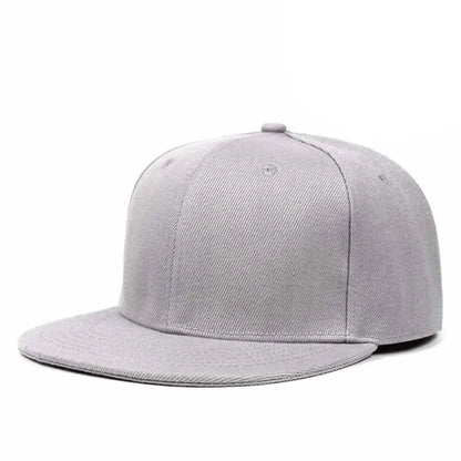 Unisex Solid Flat Brim Hip Hop Snapback