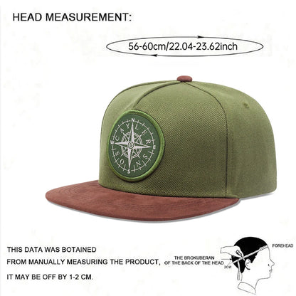Unisex NSWE Compass Colorblock Streetwear Baseball Cap