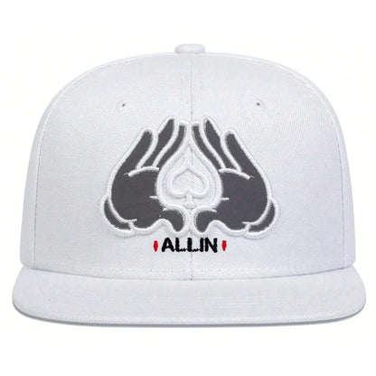 Peach Heart Embroidered Snapback Cap