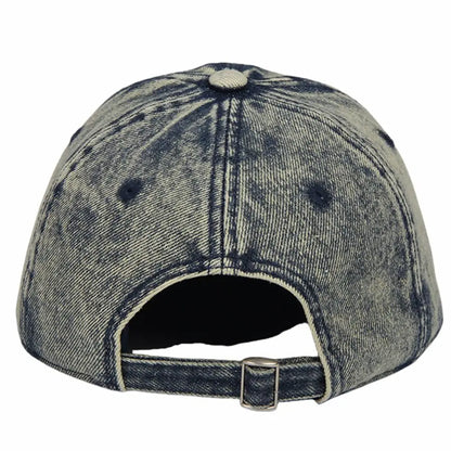 Vintage Wash Oversize Denim Snapback Cap