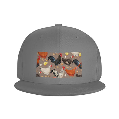 Chicken Animal Theme Casual Breathable Snapback Cap